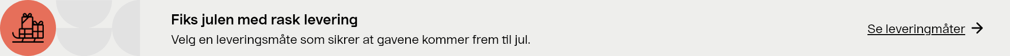 Bestill i tide før julaften! - leverering til jul.