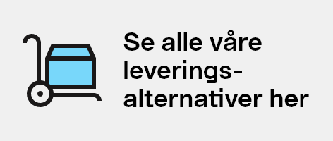 Se alle våre leverings-alternativer her