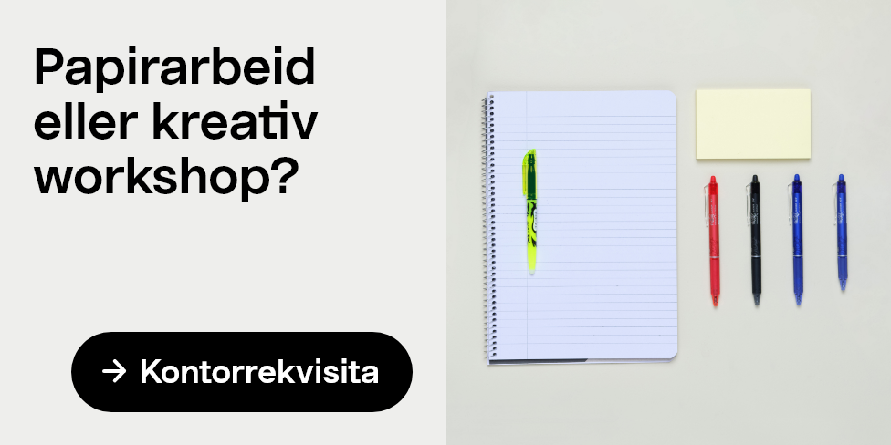 Papirarbeid eller kreativ workshop? → Kontorrekvisita