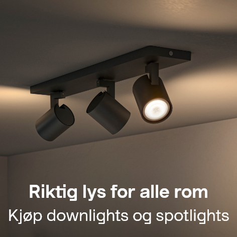 Riktig lys for alle rom. Kjøp downlights og spotlights
