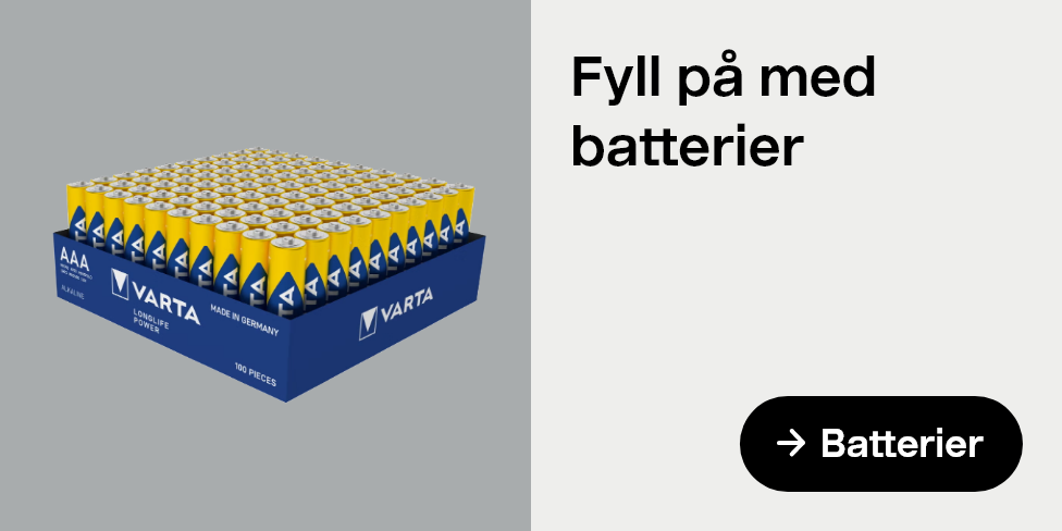 Fyll på med batterier