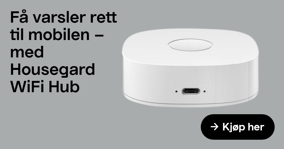 Få varsler rett til mobilen – med Housegard WiFi Hub → Kjøp her