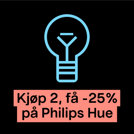 Black Friday hele uken! Kjøp 2, få -25% på Philips HUE                          