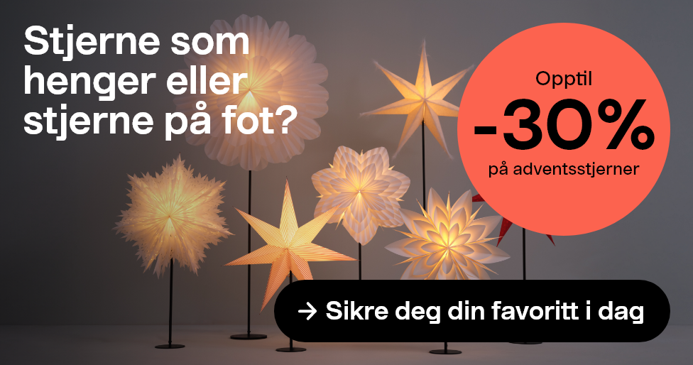 Stjerne som henger eller stjerne på fot? Finn din julebelysning her