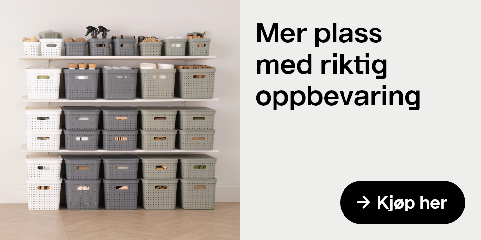  Kjøp her Mer plass med riktig oppbevaring