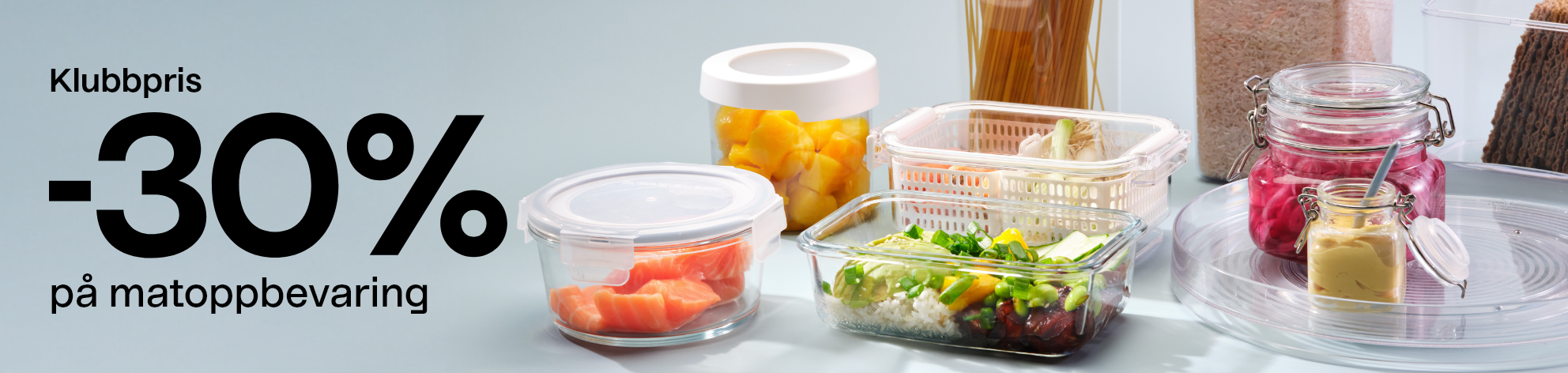 Klubbpris Opptil -30 % på matoppbevaring 