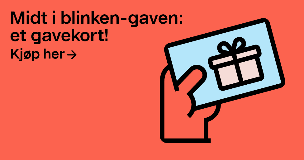  Kjøp her! Midt i blinken-gaven: et gavekort!