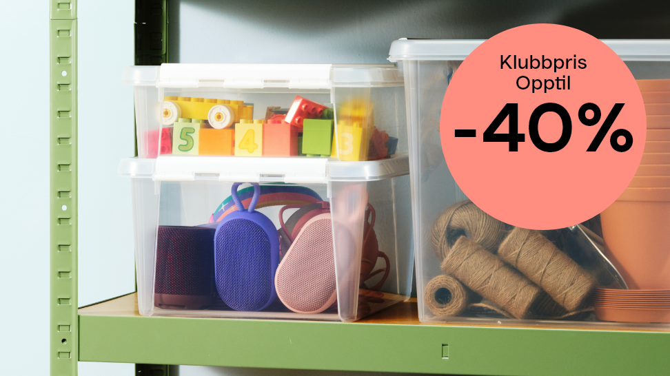 Klubbpris Opptil -40 % på SmartStore Home oppbevaring.  Kjøp din oppbevaring her! 