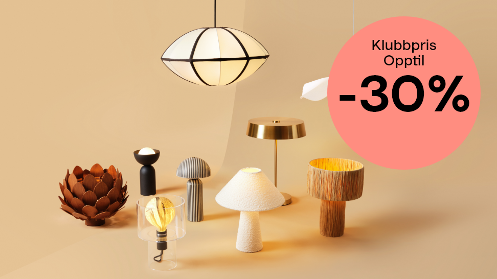Klubbpris Opptil -30 % på bord- og taklamper fra Northlight. Finn din lampe her