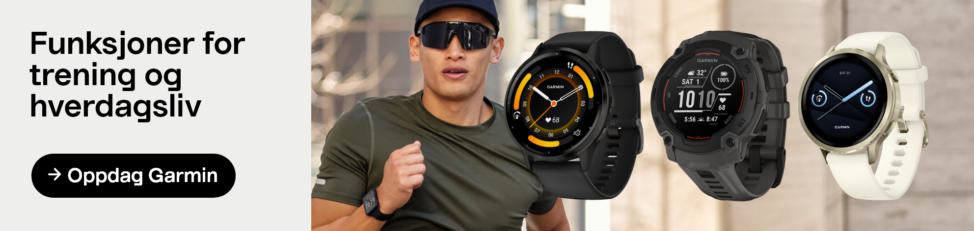 Funksjoner for trening og hverdagsliv, oppdag Garmin.