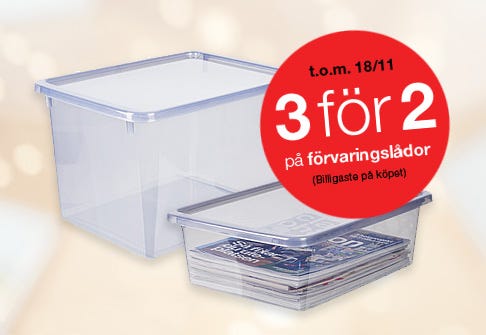 3 för 2 på förvaringslådor