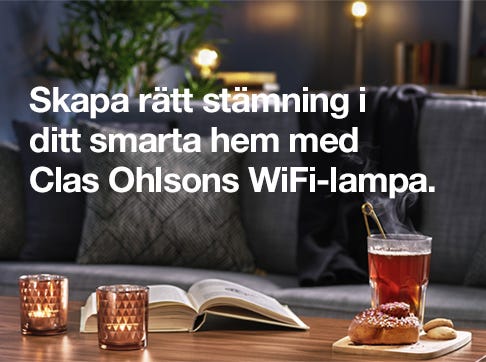 Skapa rätt stämning i ditt smarta hem med Clas Ohlsons WiFi-lampa