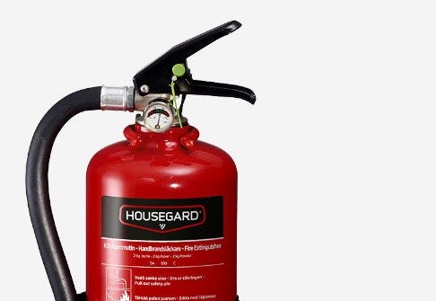 Brandsläckare, brandfilt och brandvarnare borde alla äga.