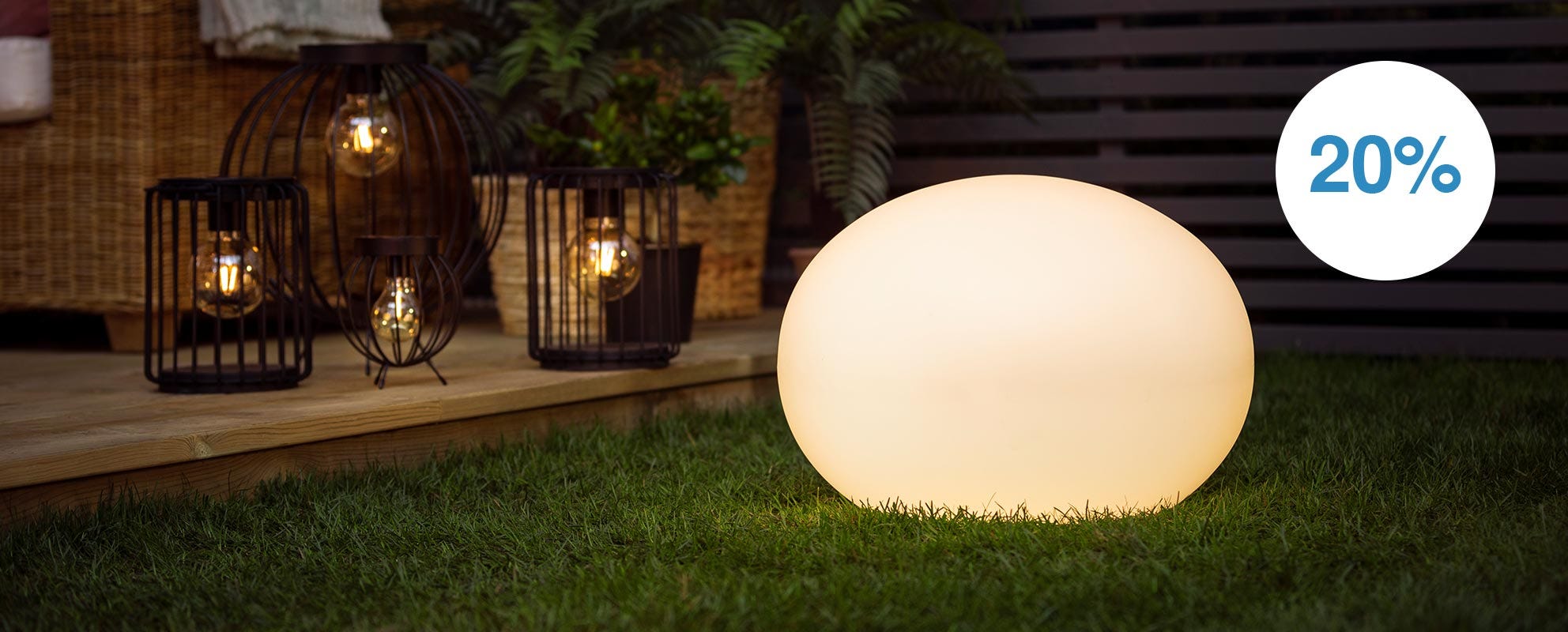 20% på solcellsbelysning för klubbmedlemmar