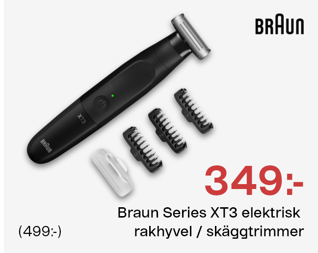 Braun Series XT3 elektrisk rakhyvel / skäggtrimmer XT3100, 349 kr.