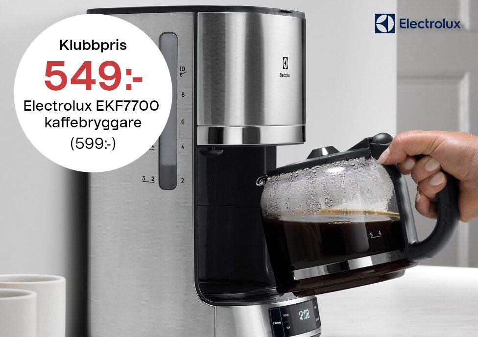 Electrolux EKF7700 
        kaffebryggare, 549 kr.