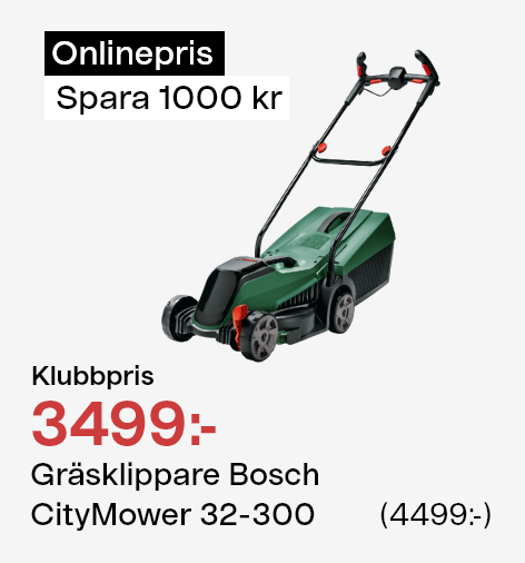 Bosch gräsklippare CityMower 32-300, batteridriven 18 V