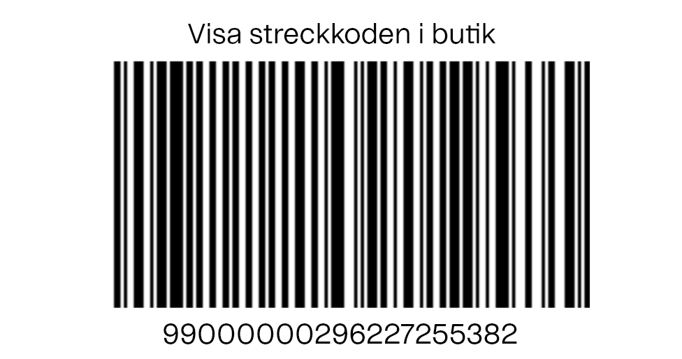 Streckkod för 20% rabatt om du handlar för 500kr