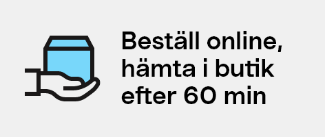 Beställ online, hämta i butik efter 60 min
 