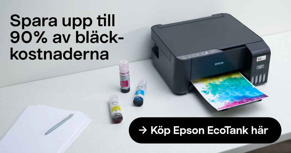 Spara upp till 90% av bläckkostnaden Köp Epson EcoTank här 