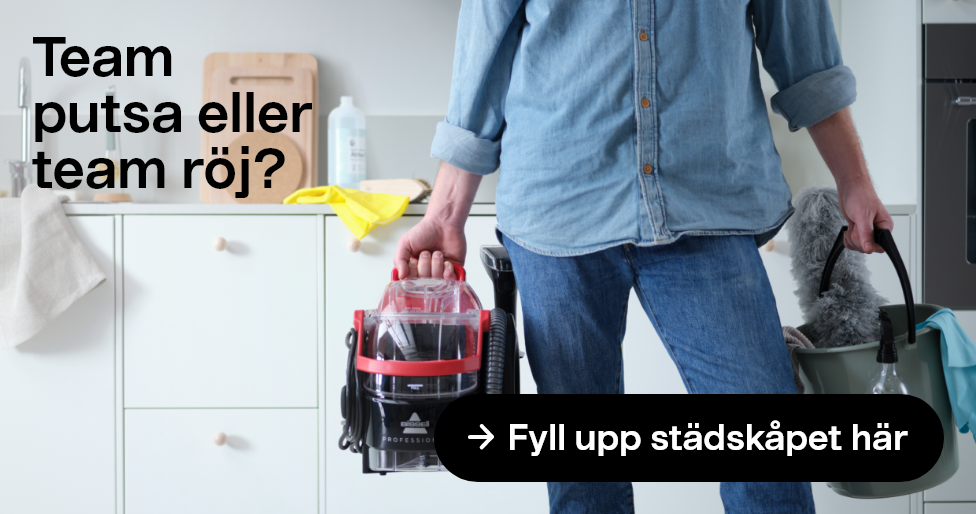 Team putsa eller team röj? Fyll upp städskåpet här