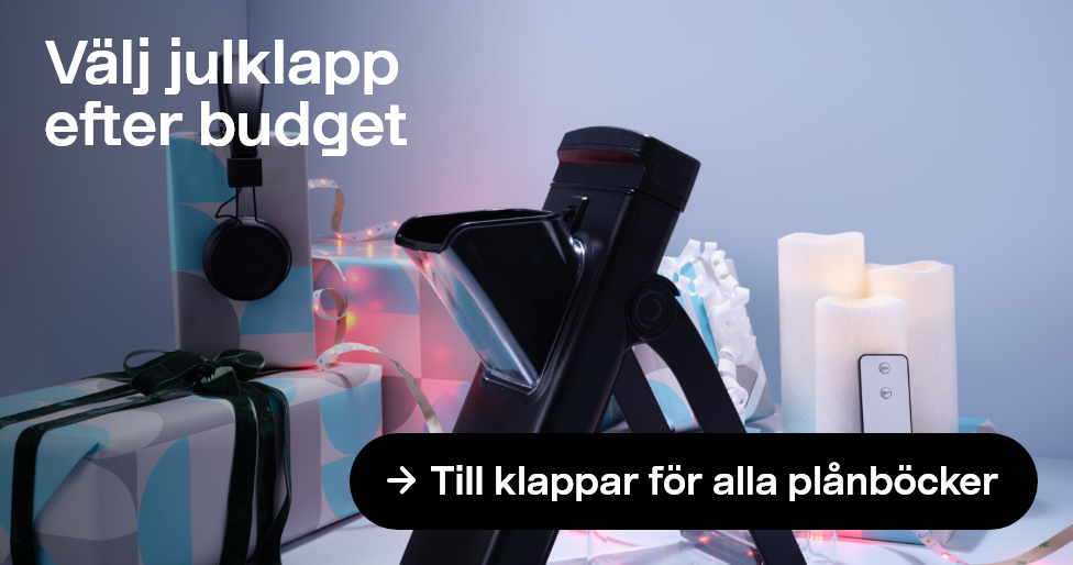 Välj julklapp efter budget. Till klappar för alla plånböcker. 