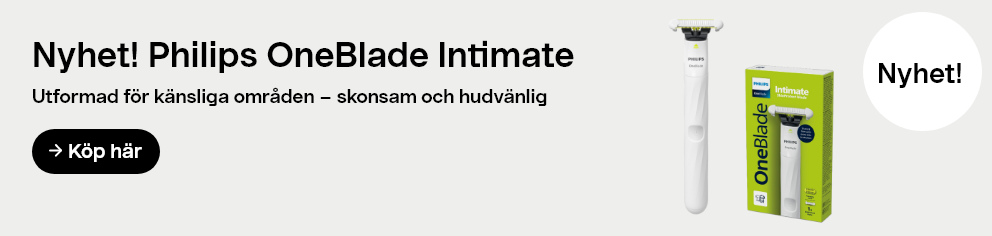 Nyhet! Philips OneBlade Intimate. Utformad för känsliga områden – skonsam och hudvänlig. Köp här.
