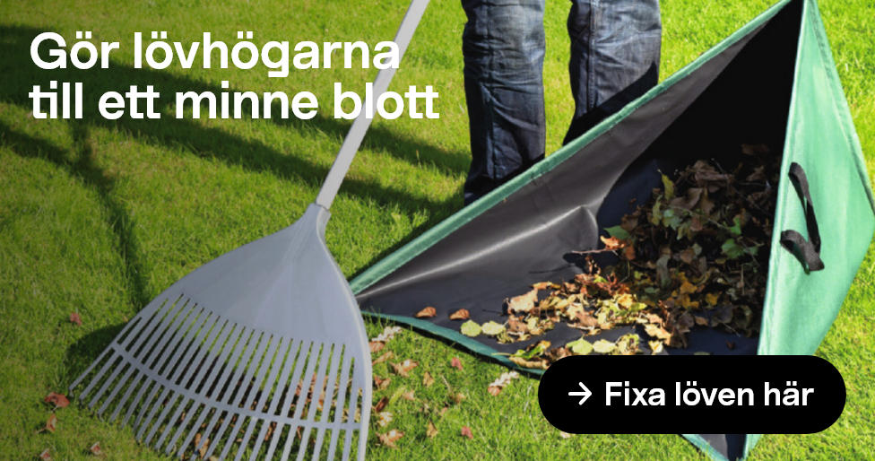 Gör lövhögarna till ett minne blott. Fixa löven här