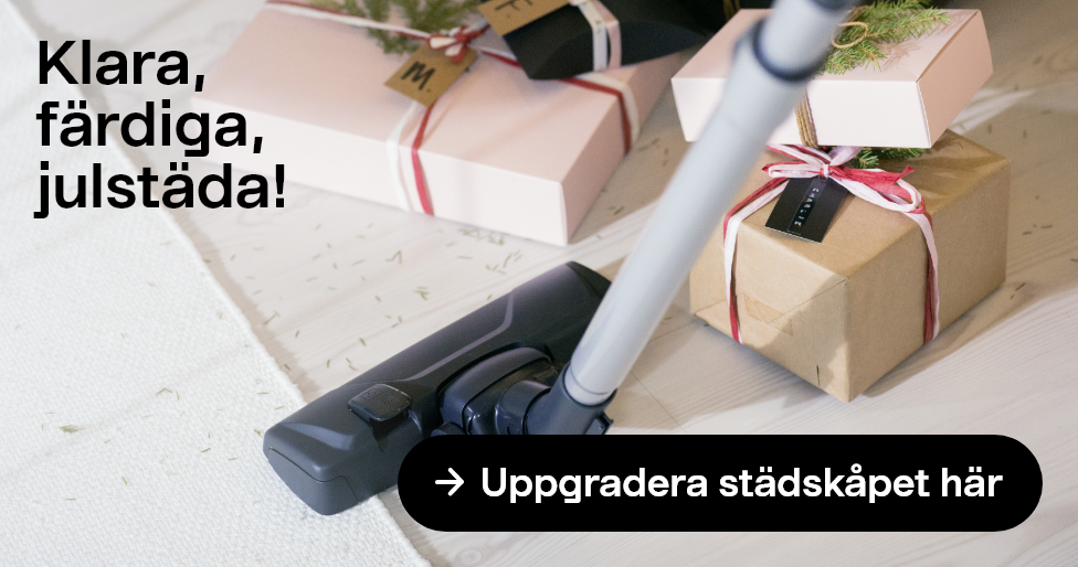 Uppgradera städskåpet här Klara, färdiga, julstäda!