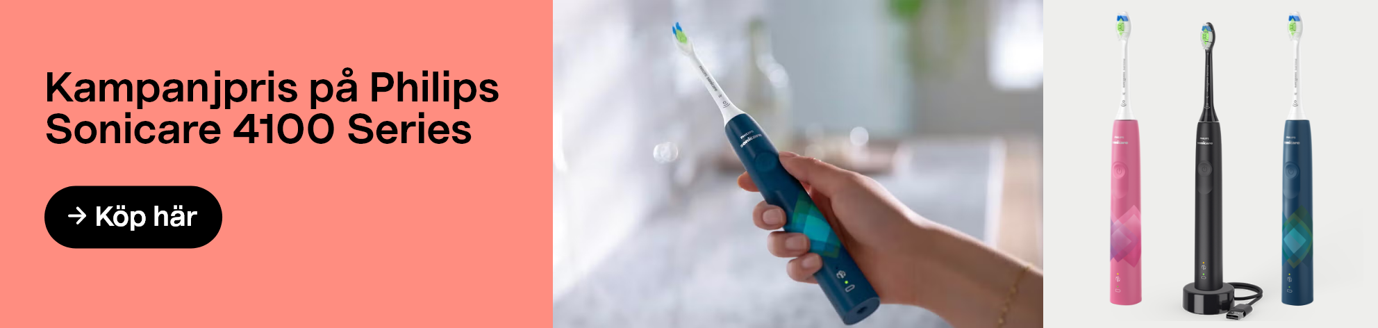 Kampanjpris på Philips Sonicare 4100 Series.  Köp här.