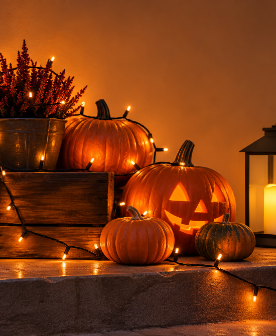 Ingen halloween utan ljusslingor!