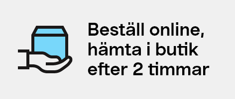 Beställ online, hämta i butik efter 2 timmar
 