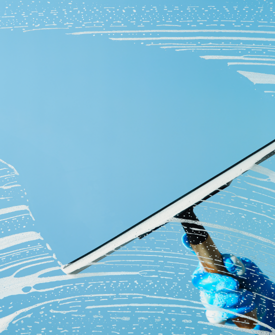  Glasklart, vi har utrustningen. Till fönstertvätt.