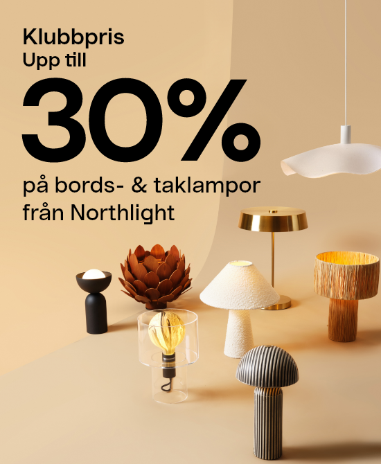 Klubbpris Upp till 30 % på bords- & taklampor från Northlight  Sätt ljus på det du tycker om Hitta din lampa här