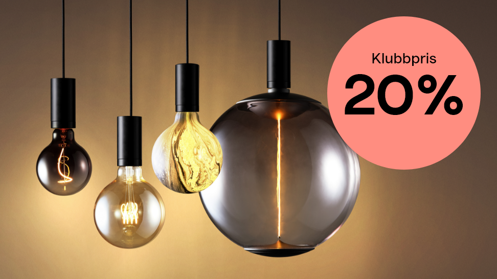 Klubbpris 20% på dekorativa ljuskällor  Köp ljuskälla här!