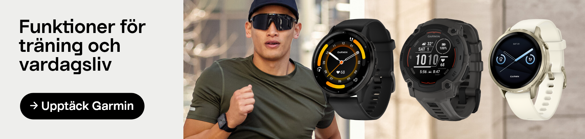 Funktioner för träning och vardagsliv, upptäck Garmin.