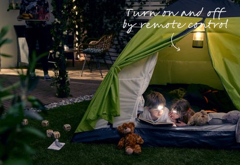 Camp in the garden