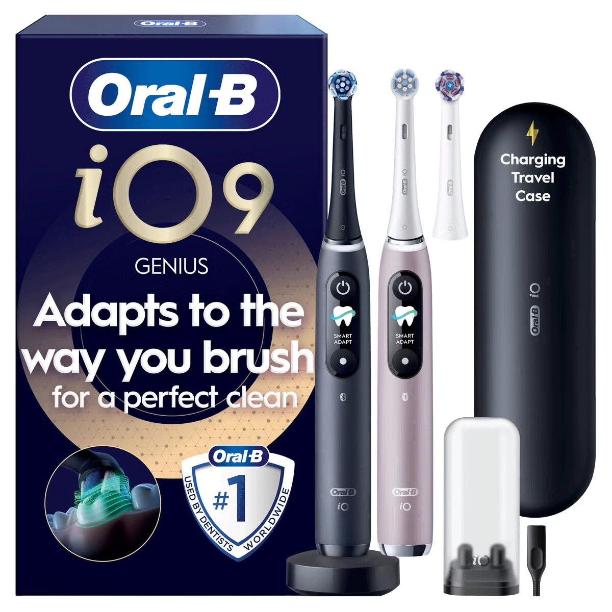 Oral-B iO9 eltandborste Duo, 7 borstlägen, 2-pack