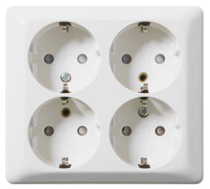 Elko RS utenpåliggende kontakt 4 porter