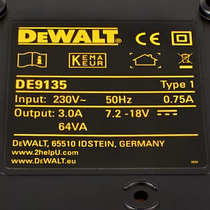Lader Dewalt DE9135 7,2-18V 