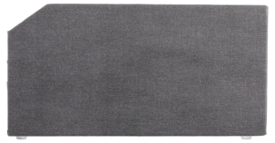 Brevkurv og skuff med lærhåndtak, mørk grå