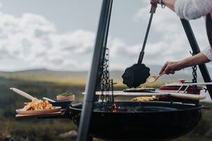 Espegard vaffeljern åpen ild, støpejern