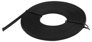 Deltaco kabelstrumpa flätad, svart, 5 m