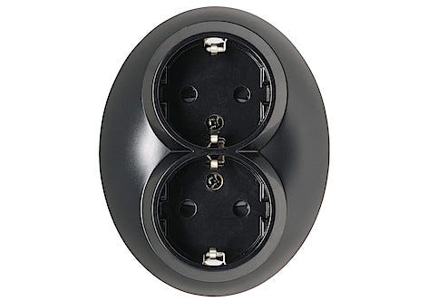 2-vägs vägguttag Schneider Renova