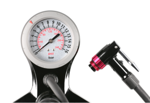 Polkupyörän pumppu, painemittari, Asaklitt