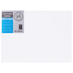 Målarduk, canvas med ram, bomull, Sang, 3-pack