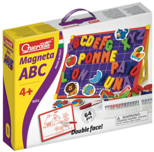 Magneettilevy ja kirjaimet Quercetti