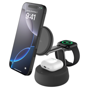 Belkin UltraCharge Pro 3-i-1 Qi2-lader, 25W