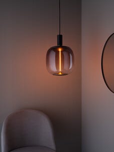 Smokey LED-lampa E27, magnetiskt filament, 25 cm