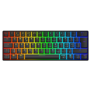Deltaco Gaming DK470 tastatur 60 prosent, RGB, svart